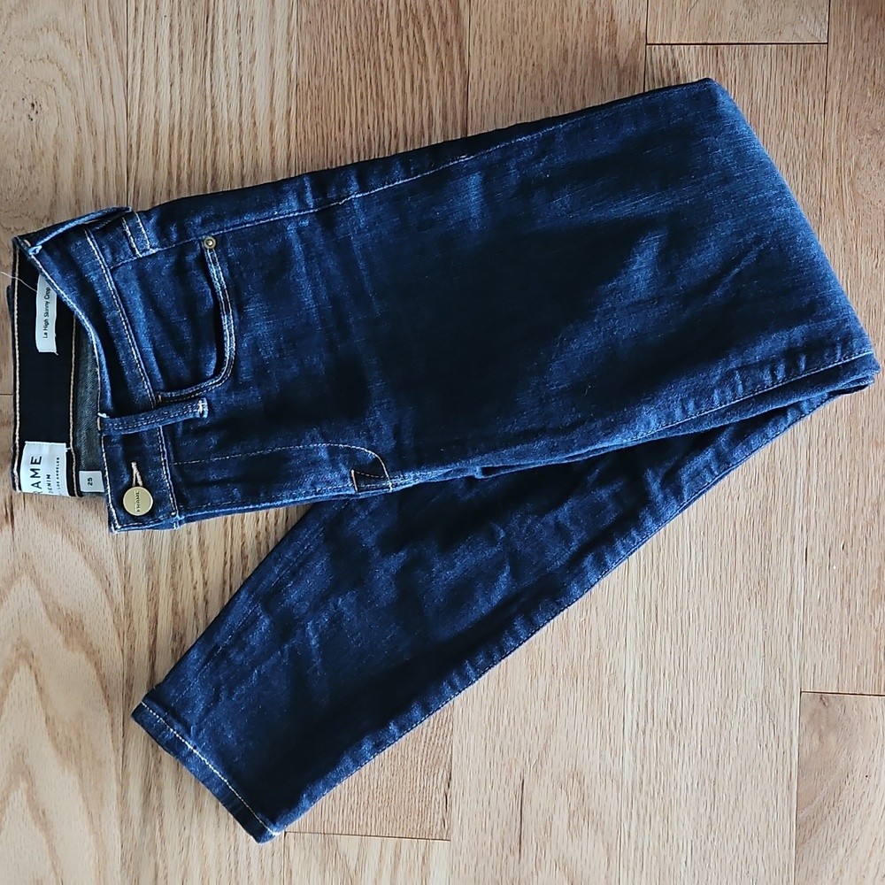 Frame Denim Le High Skinn Crop Dark Was Size 25 Size 2